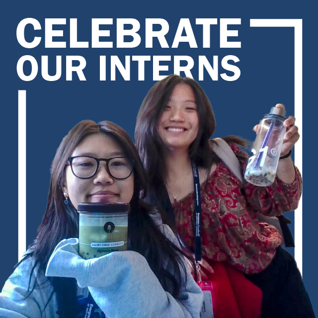 summer interns Amy Tran and Imelda Ramirez