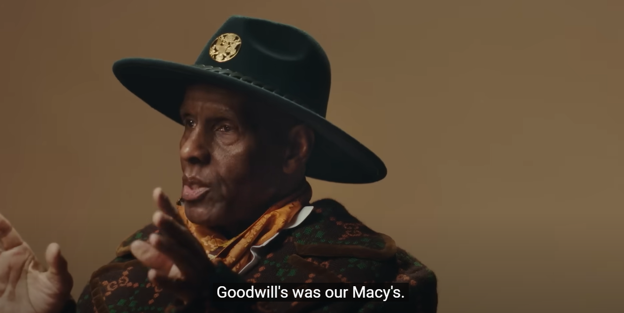 Image of Dapper Dan with text that says "Goodwill's was our Macy's"